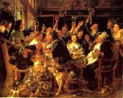 Jacob Jordaens Feast of the bean king Spain oil painting artist